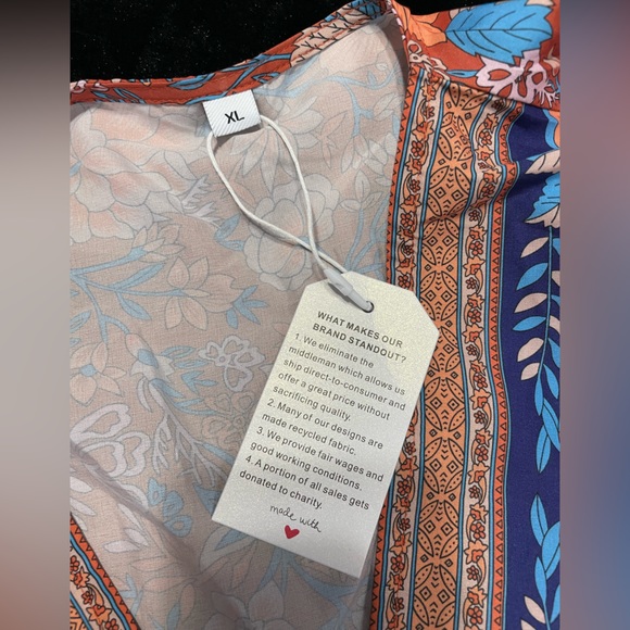 Mini Baby Doll in Rust Dress flower print | XL | NWT ! - Picture 11 of 13